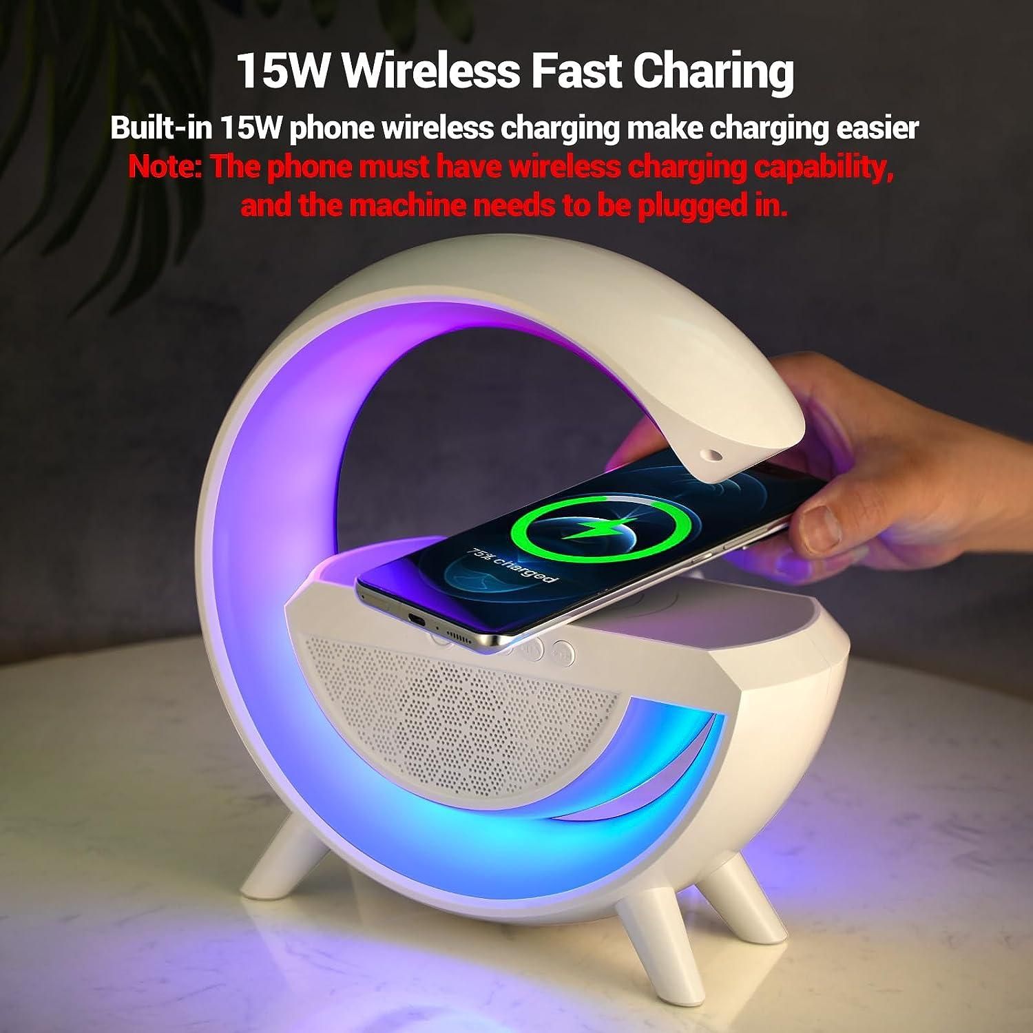 FAST WIRELESS CHARGING DOCK STATION WITH BLUETOOTH SPEAKER